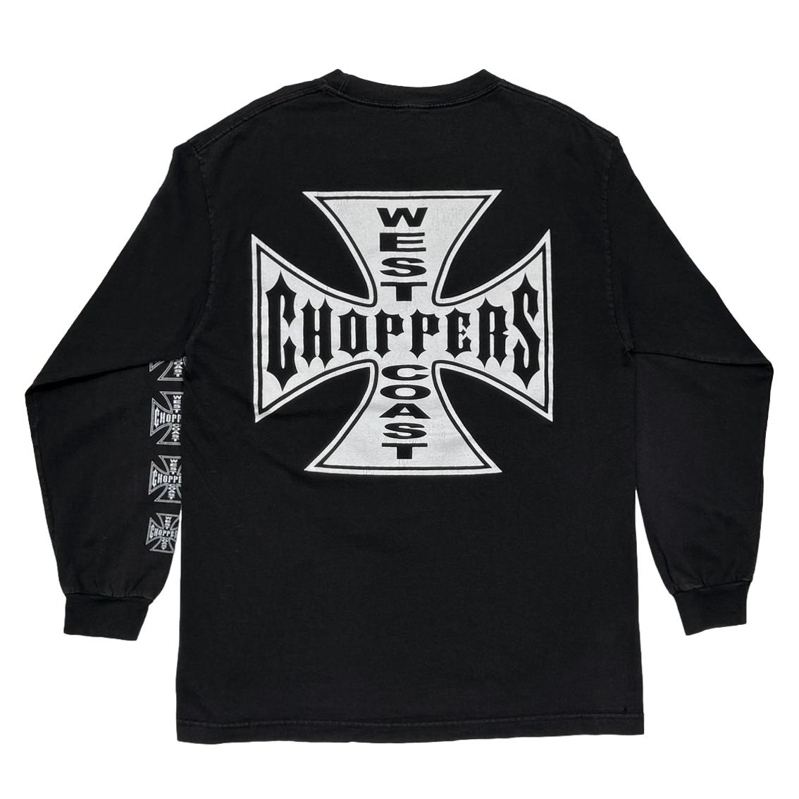 【超スペシャル】 west coast choppers アイアンクロス ロンT WEST COAST CHOPPERS NARROW IRON CROSS BLACK FIT