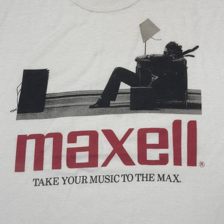 MAXELL 00s TAKE YOUR MUSIC TO THE MAX WHITE GILDAN LARGE 1518