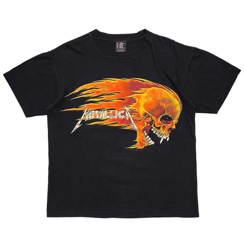 LLICA PUSHEAD Side Flame Skull ステッカー METALLICA SIDE FLAMEIMG VAMPIRE SKULL GIANT LAR
