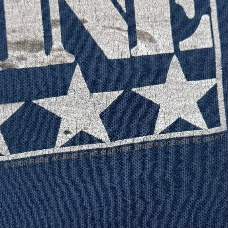 RAGE AGAINST THE MACHINE 2000 TEXT LOGO NAVY GI