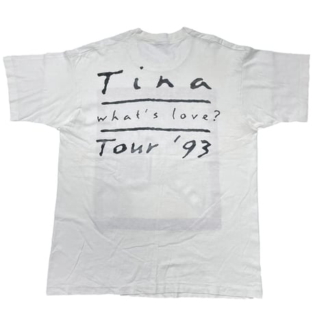 TINA TURNER 1993 WHAT'S LOVE? TOUR TEE WHITE FRUIT OF THE LOOM XL 0085