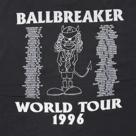 AC/DC BALLBREAKER WORLD TOUR 1996 BLACK EURO FITS XL 8428