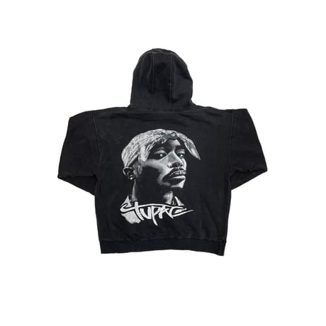 2PAC DOUBLESIDE BOOTLEG HOODED SWEATSHIRT BLACK FITS XL