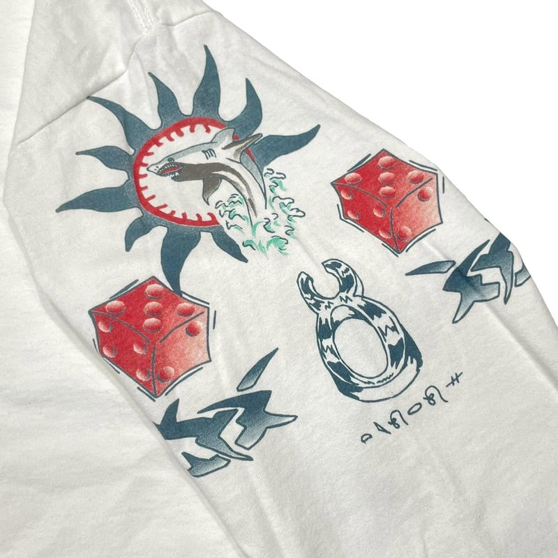 【レア】Dennis Rodman Tattoo LS DENNIS RODMAN TATTOO LS WHITE XL 9583 | greatLA