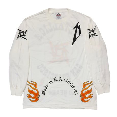 METALLICA 2001 20 YEARS FLAME LS WHITE ALSTYLE LARGE 3361