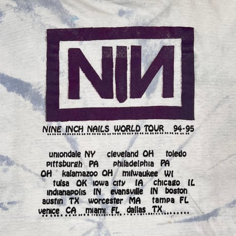 NINE INCH NAILS WORLD TOUR 94-95 BOOTLEG TIEDYE XL 5692