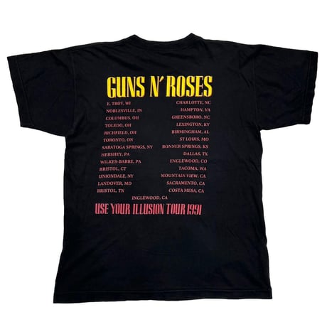 GUNS N' ROSES USE YOUR ILLUSION TOUR 1991 FITS LARGE 8489
