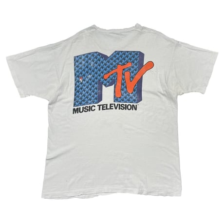 MTV MUSIC TELEVISION LOGO WHITE FRUIT OF THE LOOM XL 6602
