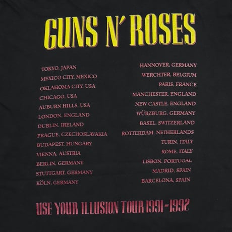 GUNS N' ROSES USE YOUR ILLUSION TOUR 1991-1992 CROSS SKULL FITS XL 5947