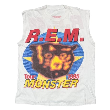 R.E.M. MONSTER TOUR 1995 SLEEVELESS WHITE OSFA FITS XL 1848