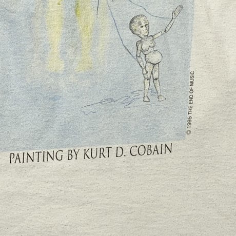 NIRVANA KURT COBAIN MEMORIAL TEE 1994 WHITE TULTEX LARGE 950KG7206