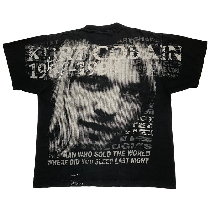 NIRVANA KURT COBAIN MEMORIAL FACE MONOCHROME OV