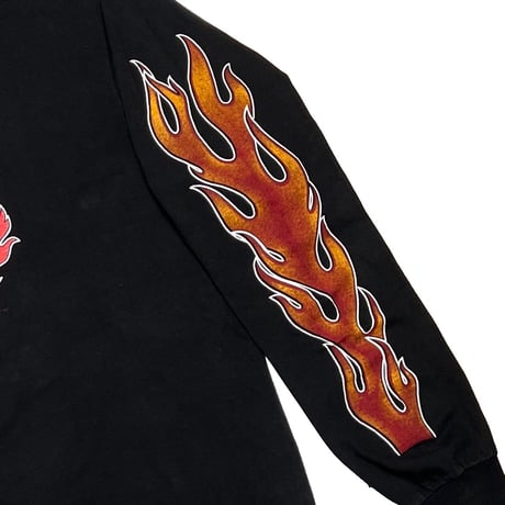 HARLEY DAVIDSON FRONT EMBLEM ARM FLAME PRINT LS BLACK XXL 9980