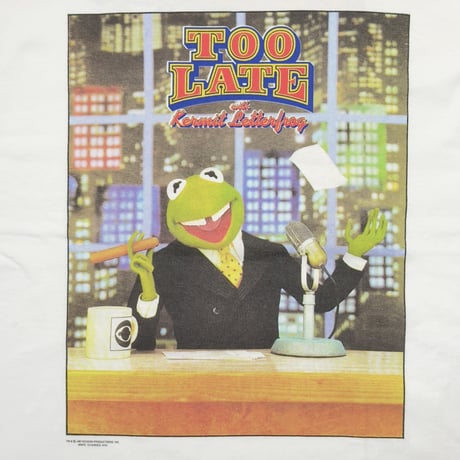 KERMIT TOO LATE PARODY ANVIL WHITE XL 4267