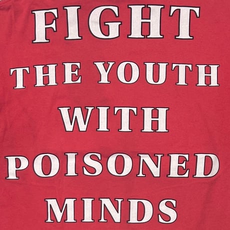 FISH BONE 1991 RACISM SUCKS RED BROCKUM LARGE 0859