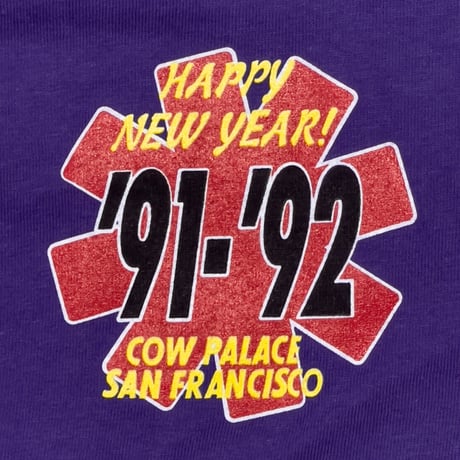 RED HOT CHILI PEPPERS x NIRVANA x PEARL JAM COW PALACE LIVE '91-'92 PURPLE HANES MEDIUM 9954