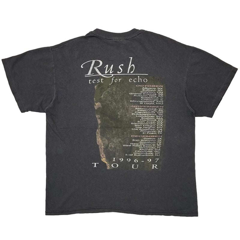 RUSH 1996-1997 TEST FOR ECHO TOUR BLACK HANES L