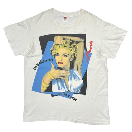 MADONNA BLOND AMBITION STRIKE A POSE 1990 TEE WHITE HANES XL 1164