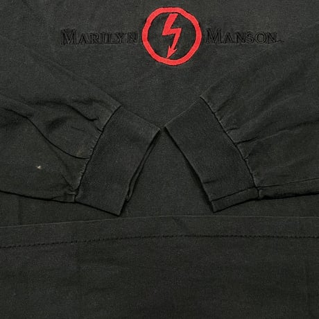 MARILYN MANSON EMBROIDERY LOGO LS TEE ANVIL XL 7904