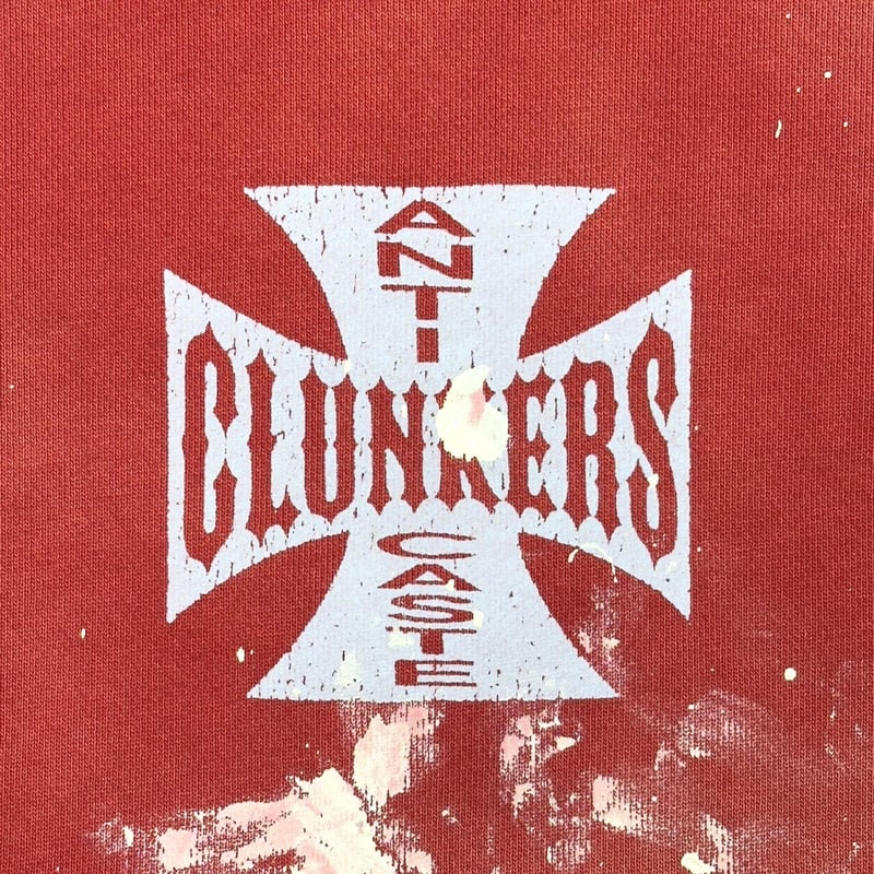 greatLAnd ORIGINAL CLUNKERS HOODIE RED PAINTED greatLAnd ORIGINAL CLUNKERS HOODIE RED PAINTED