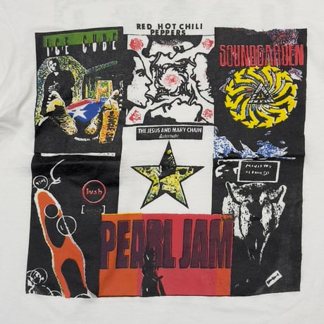 LOLLAPALOOZA TOUR 1992 red hot chili peppers soundgarden ministry pearl jam ice cube WHITE XL 8663