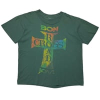 BON JOVI CROSS BACK TOUR GREEN FITS XL 9190