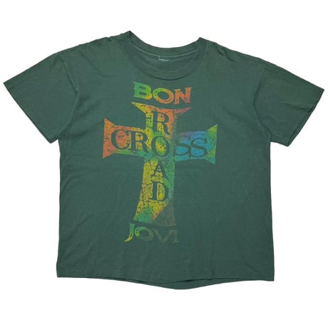 BON JOVI CROSS BACK TOUR GREEN FITS XL 9190