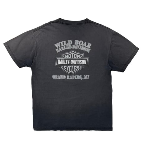 HARLEY DAVIDSON WILD BOAR GRAND RAPIDS FADED POCKET TEE LARGE 9893