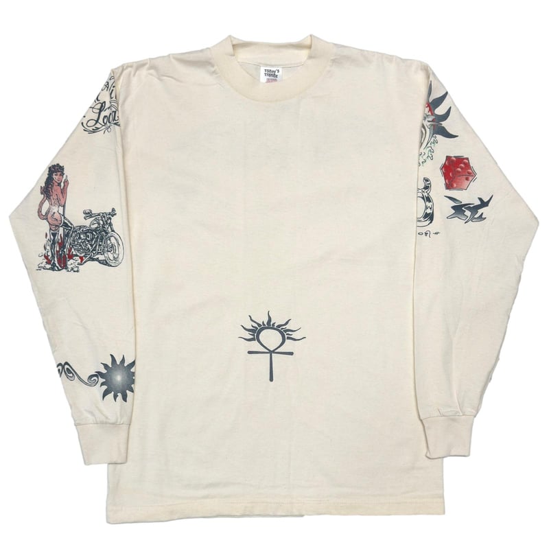 トップス DENNIS RODMAN TATTOO LS NATURAL LARGE DENNIS RODMAN TATTOO LS NATURAL LARGE/XL | grea