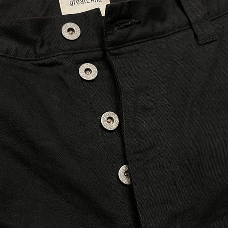 greatLAnd ORIGINAL NO MAN CARPENTER DOUBLE KNEE PANT BLACK
