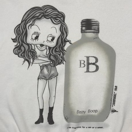 BETTY BOOP BB ONE Calvin Klein PARODY CREWNECK SWEATSHIRT WHITE FITS XL 3883