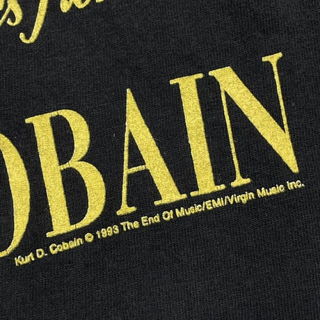 KURT COBAIN NIRVANA MEMORIAL THE SUN IS GONE BUT I HAVE A LIGHT BLACK TULTEX XL 8211