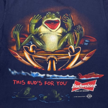 Budweiser FROGS 1996 RIDE THE BOAT THIS BUD'S FOR YOU NAVY CHANGES XL 1600