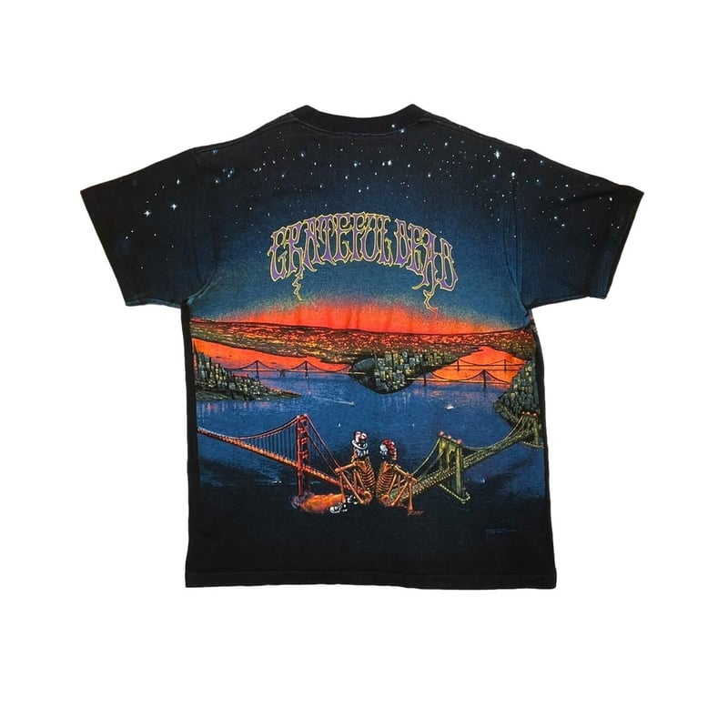 GRATEFUL DEAD 1990 DEAD SET OVP TEE ANVIL LARGE