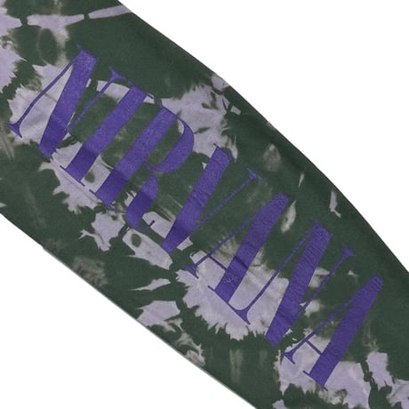 NIRVANA LYRICS BACK SMILE BOOTLEG LS GREEN TIEDYE FITS XL 8318