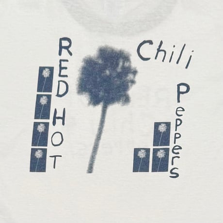 RED HOT CHILI PEPPERS 2002 BY THE WAY PALM TREE RINGER WHITE/NAVY ALSTYLE MEDIUM 9796