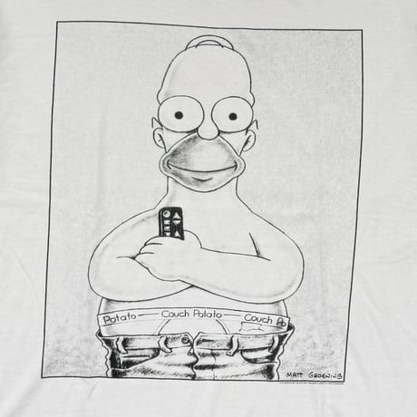 THE SIMPSONS HOMER SIMPSONS DOUBLESIDE LINK PRINT WHITE TENNESSEE RIVER XL 8698