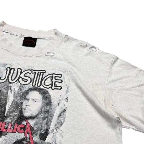 METALLICA 1988 AND JUSTICE FOR ALL WHITE METALLICA TAG XL 6509