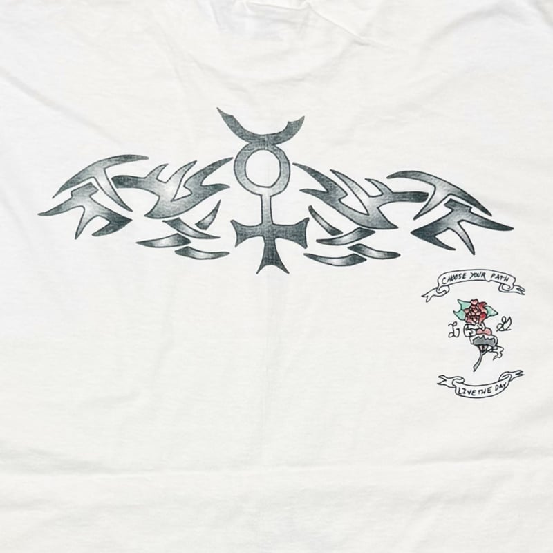 り*う様 90s Dennis Rodman tattoo LS greatla DENNIS RODMAN TATTOO LS WHITE XL 0468 | greatLA