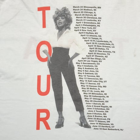 TINA TURNER TWENTY FOUR SEVEN TOUR WHITE giant LARGE 4629