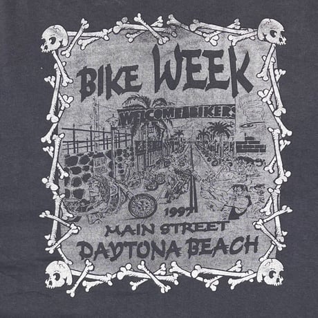 OLD & VINTAGE 1997 BIKE WEEK DAYTONA BEACH LIGHTNING TEXT LS LARGE 4413