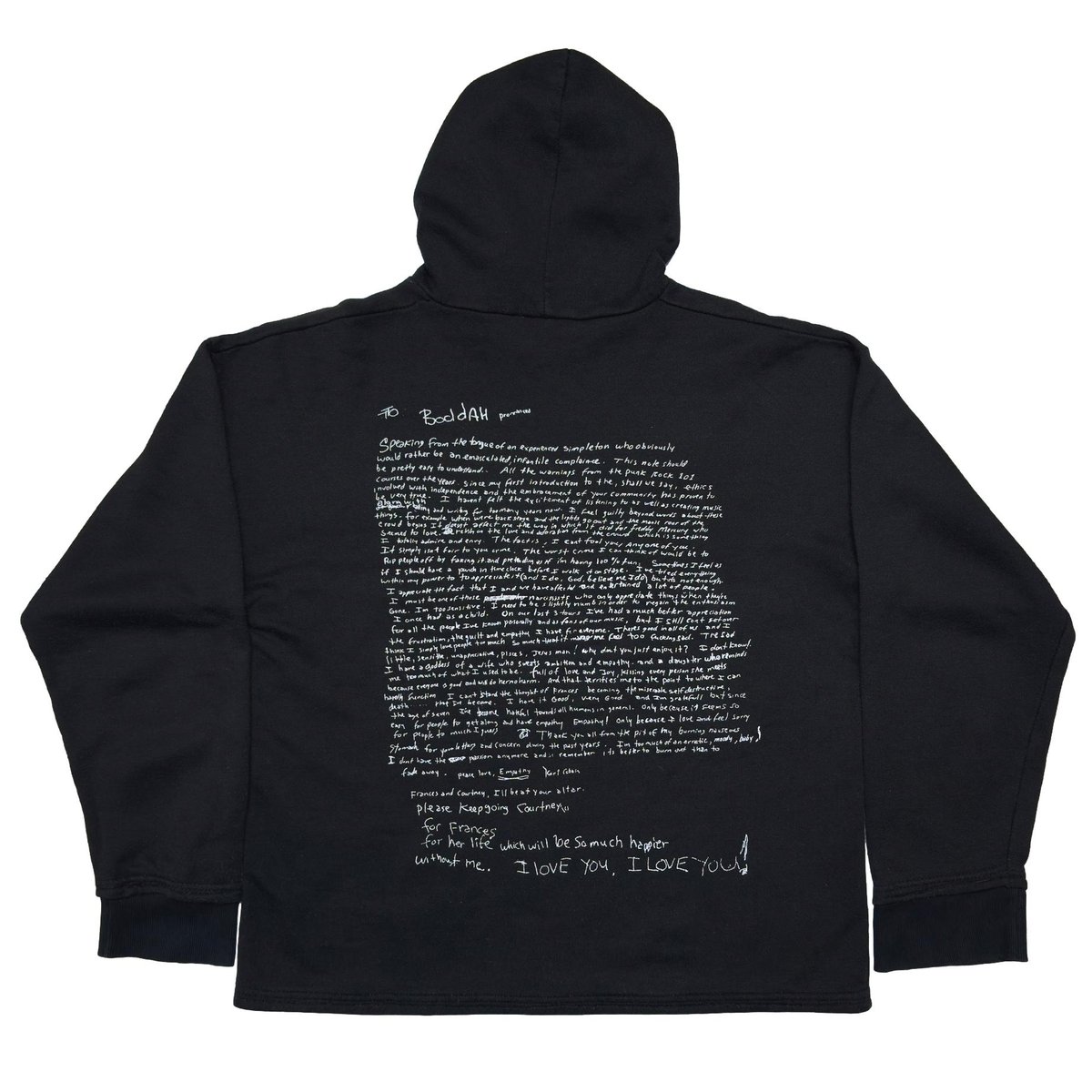 NIRVANA KURT COBAIN MEMORIAL HOODIE FITS XL 259