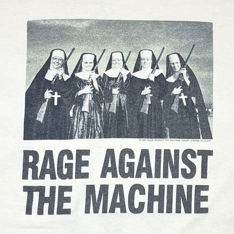 RAGE AGAINST THE MACHINE 1997 NUNS AND GUNS TEE WHITE FITS LARGE 6304