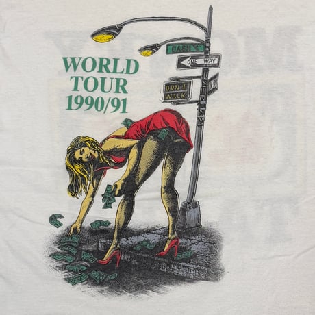 AC/DC 1990 MONEY TALKS WORLD TOUR 1990/91 WHITE BROCKUM XL 0401