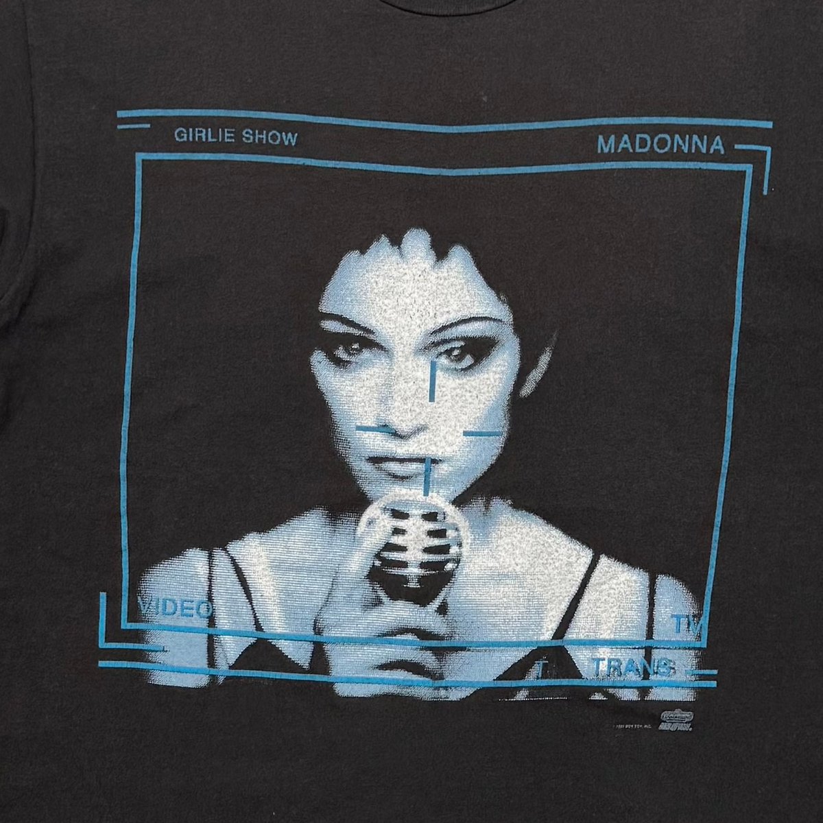 MADONNA THE GIRLIE SHOW BLUE PORTRAIT PRINT HAN
