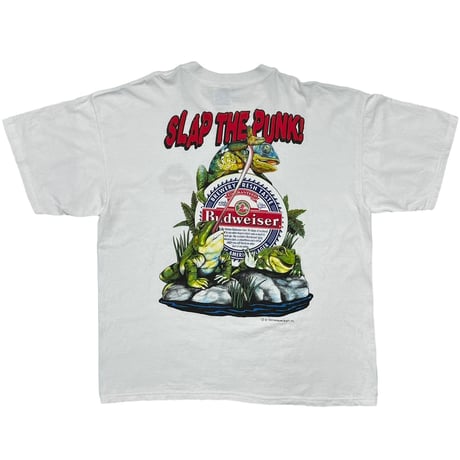 Budweiser 1999 SLAP THE PUNK WHITE GILDAN XL 0968