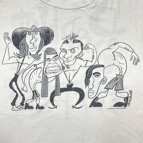 RED HOT CHILI PEPPERS 1990 PICASSO WHITE FITS L-XL 5884