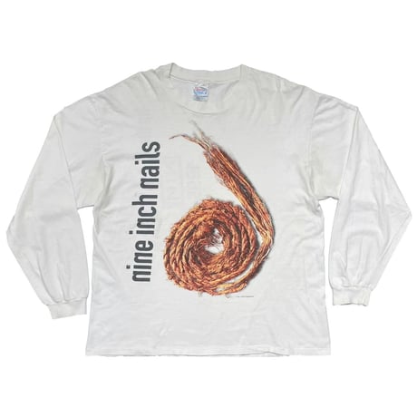 NINE INCH NAILS 1994 FURTHER DOWN THE SPIRAL LS WHITE HANES XL 0344