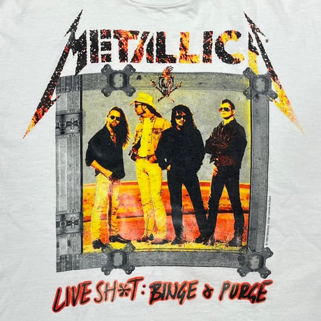 METALLICA LIVE SHIT BINGE & PURGE 1995 WHITE GIANT BY TEE JAYS XL 3048
