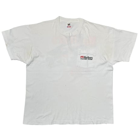 Marlboro RACING TEAM '90 POCKET TEE WHITE FRUIT OF THE LOOM XL